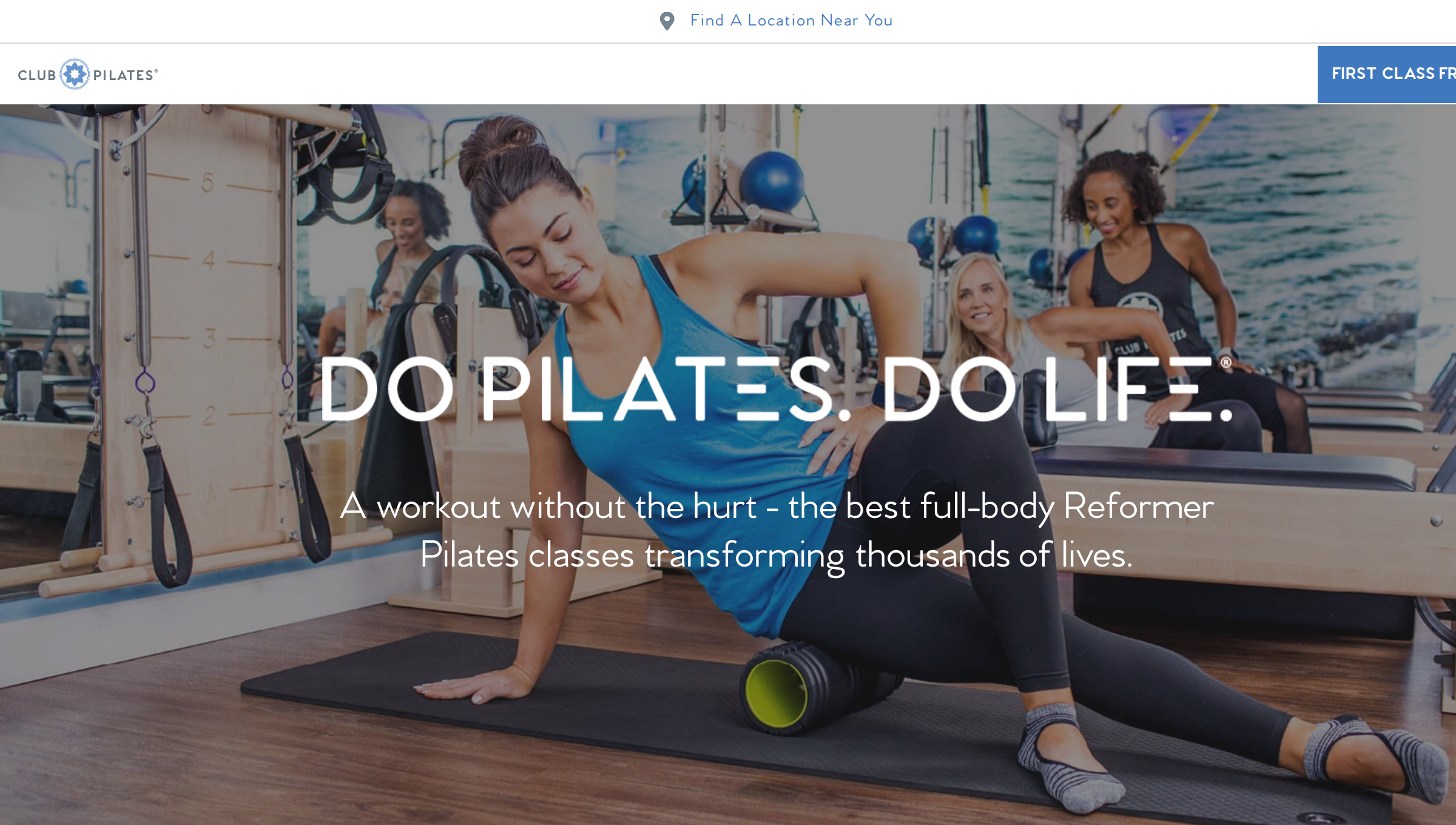 Club Pilates — their live website